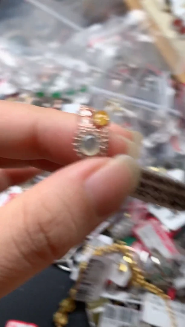 翡翠戒指银S925镶嵌天然A货缅甸翡翠