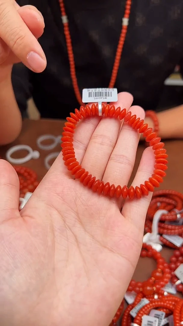 未镶嵌珠串南红玛瑙C48保山冷水河飞碟珠8mm+