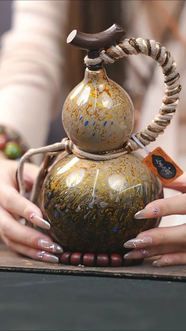 【闪购商品】WM170漆艺酒葫芦不包手串及旋转底座