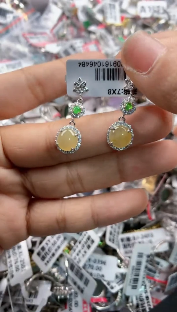 银S925镶嵌戒指翡翠444    2