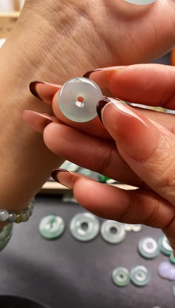 裸石翡翠福利品 平安扣 15*3.8