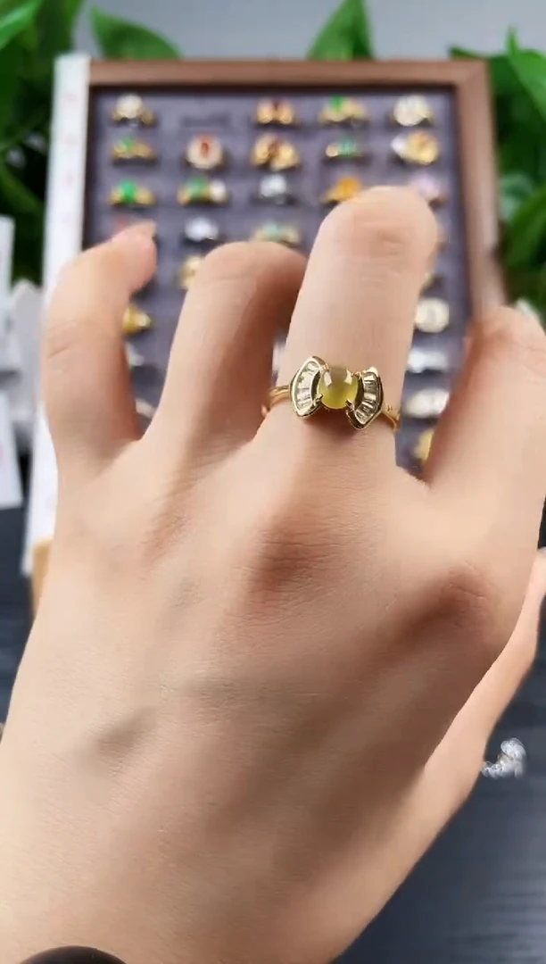 银S925镶嵌戒指翡翠12