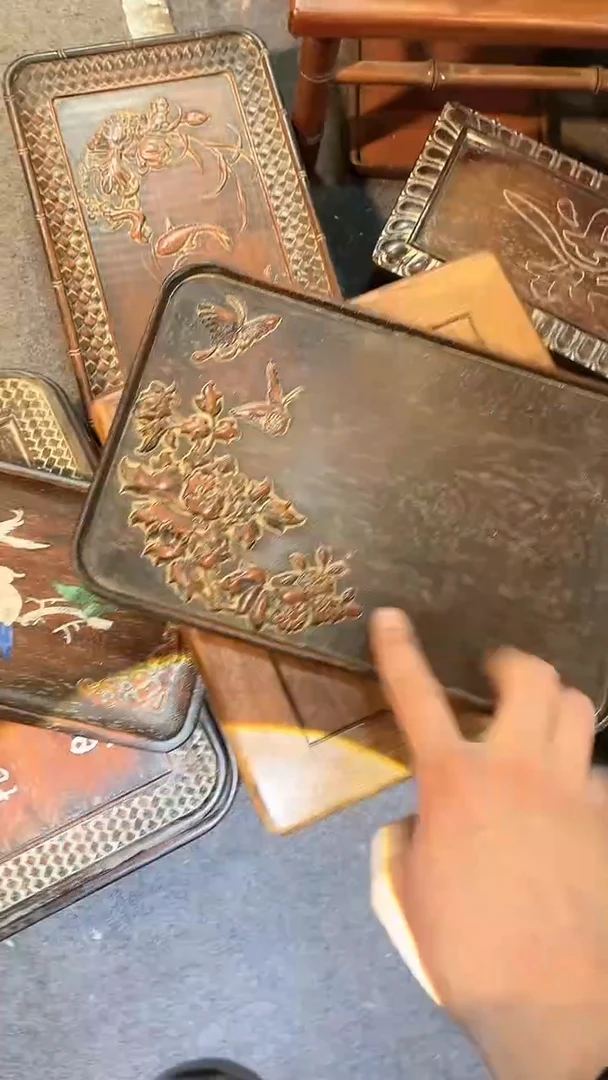 【闪购商品】非洲紫檀（红花梨）30x20cm赏盘