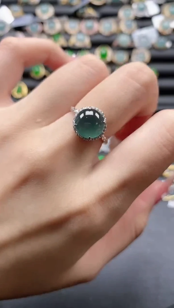 【闪购商品】翡翠戒指银S925镶嵌51511