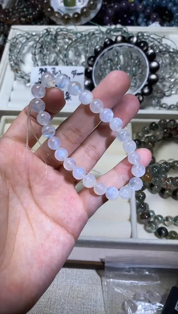 未镶嵌手串水晶蓝月光