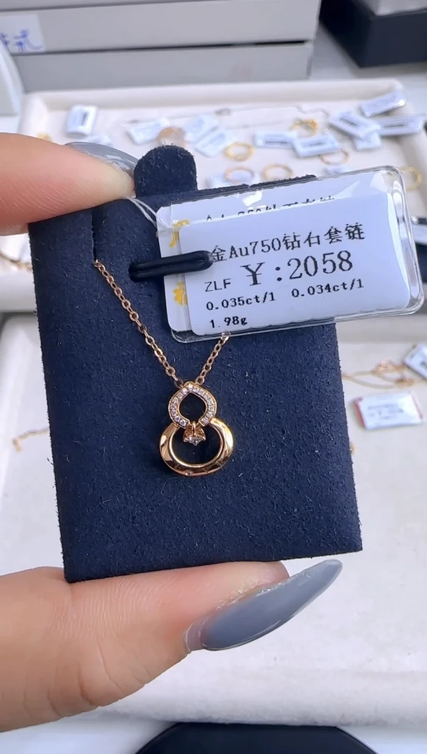 套链钻石18K金镶嵌181800