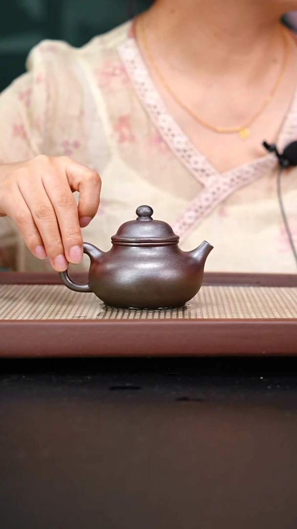 茶壶紫砂红皮龙柴烧容天160