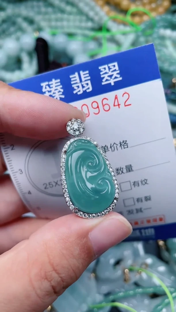 翡翠未镶嵌颈饰.0009642