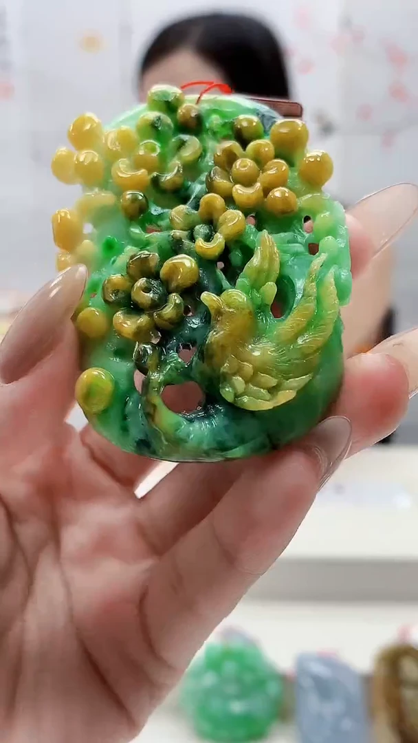 未镶嵌定制翡翠4852lr-毛货挂件63