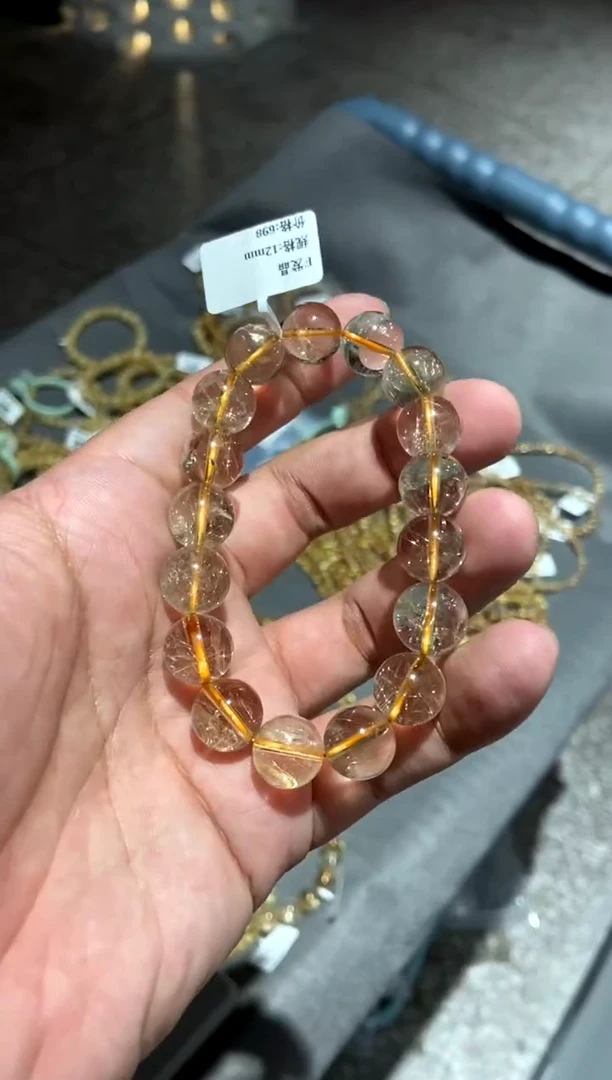 【闪购商品】水晶243-未镶嵌金发细发12mm+