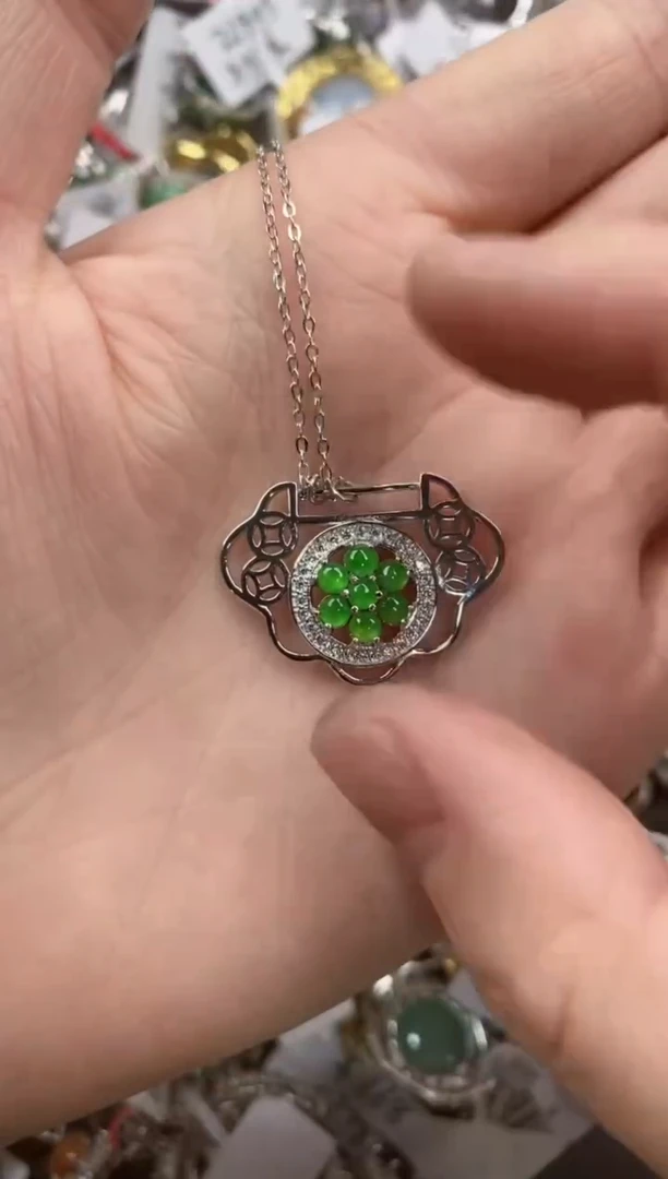 银S925镶嵌戒指翡翠444     6