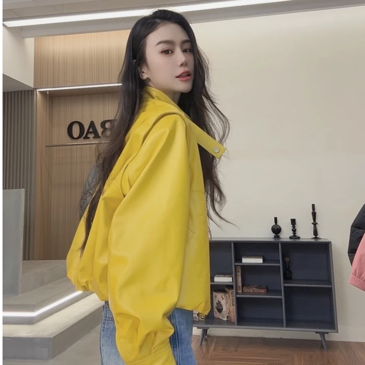 PINSHANGXIBAO/品尚喜宝时尚宽松百搭休闲绵羊皮两穿外套 32655