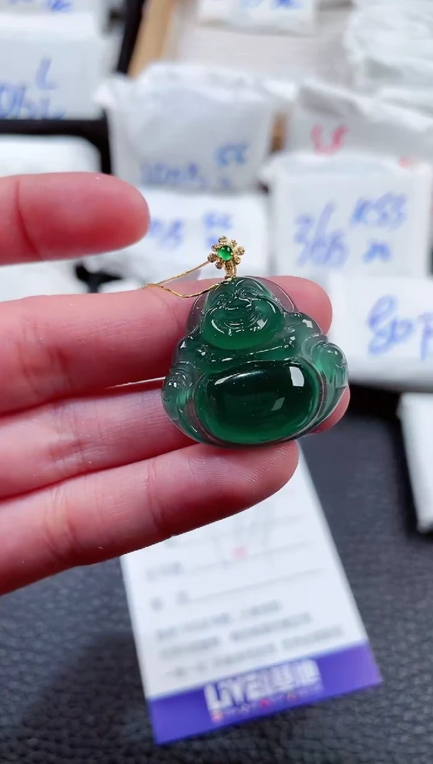 【闪购商品】翡翠颈饰18K金镶嵌00006385