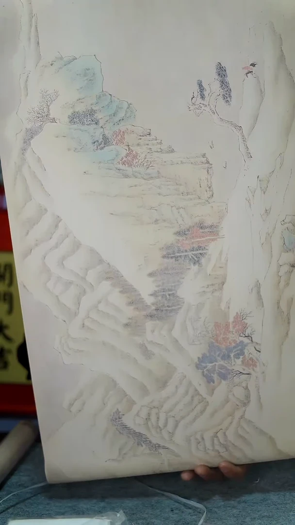 加厚绢布长卷 34*10m