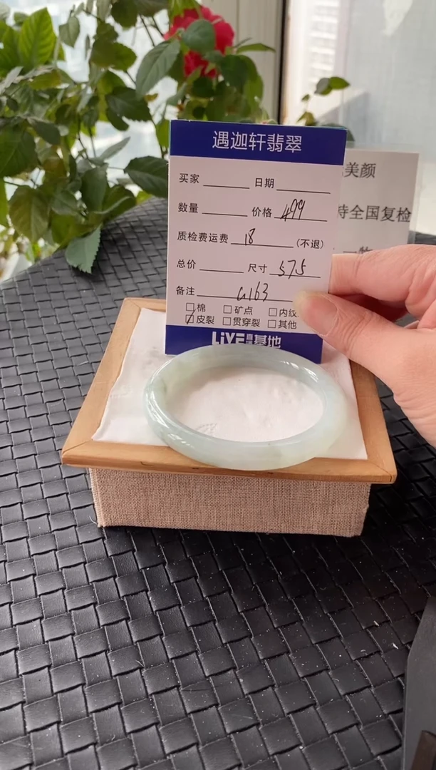 未镶嵌手镯翡翠G163编码 57.5圈口