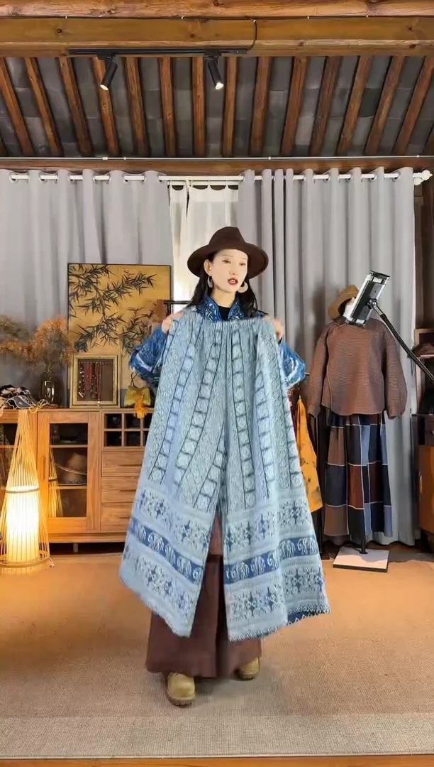 R****?设计师款蓝白大象裤子