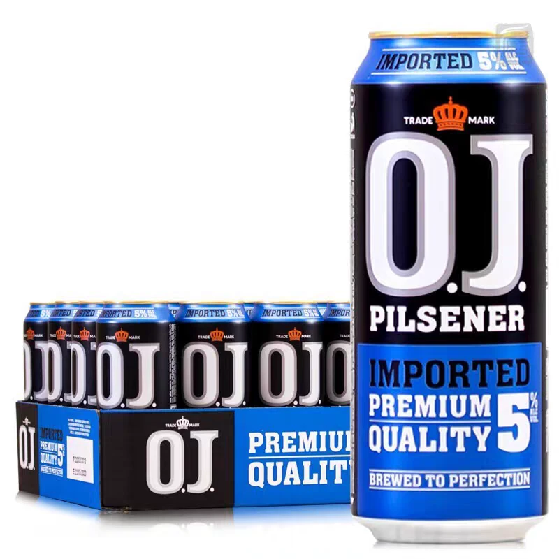 比利时oj皮尔森啤酒 酒精度5度麦芽度10.8度