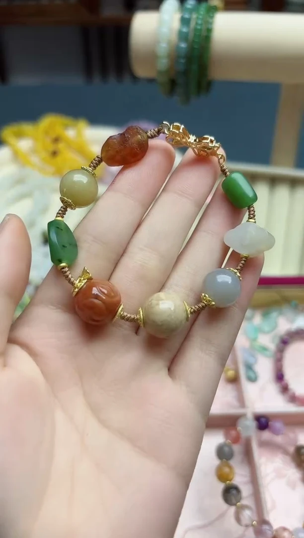 【闪购商品】和田玉手链未镶嵌和田玉多宝手链*1 HX