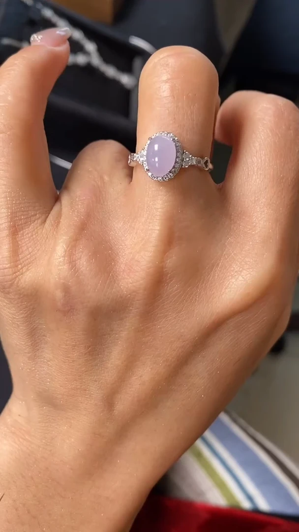 【闪购商品】翡翠戒指银S925镶嵌8026