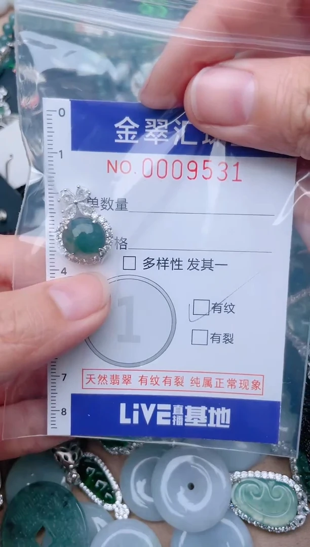 翡翠未镶嵌颈饰9541.......1