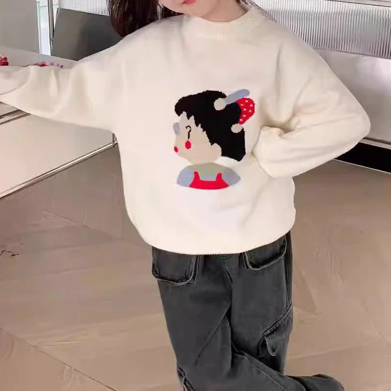 女童长袖高领毛衣打底针织衫0611