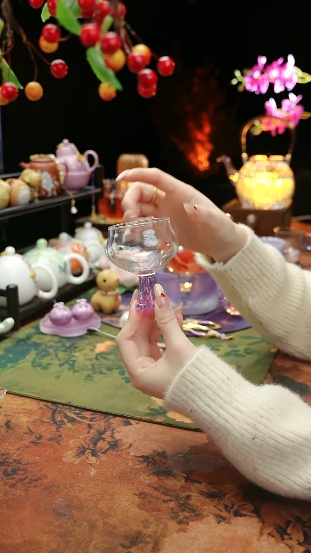 【闪购商品】紫色高足主人杯60cc@@@@@