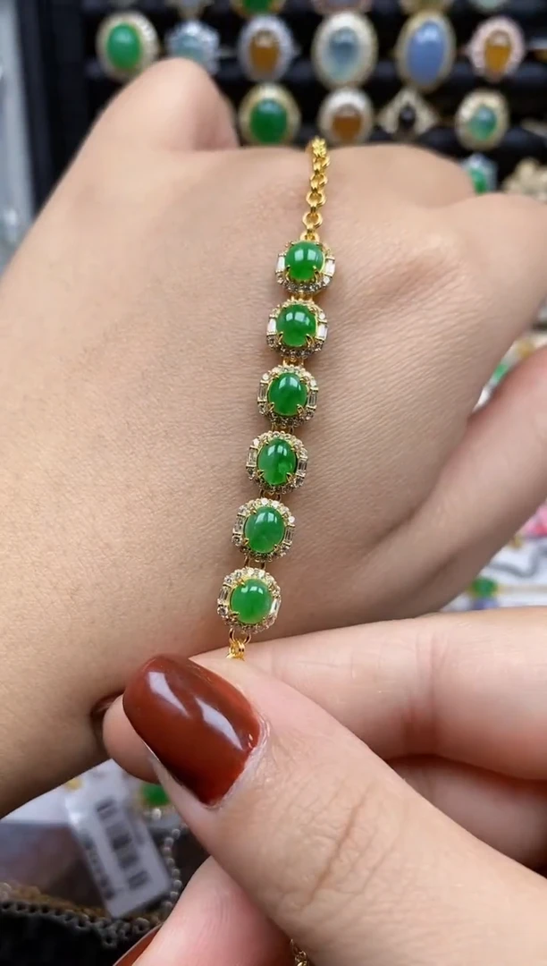 银S925镶嵌戒指翡翠9335