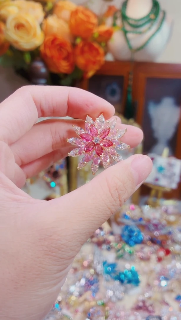 合成立方氧化锆铜合金雪花