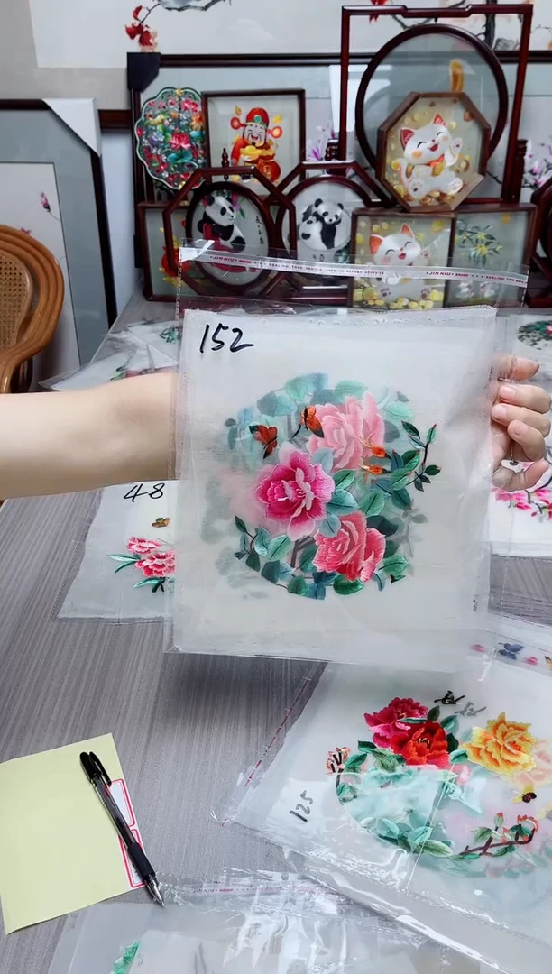 刺绣非遗苏绣纯手工小双面绣128