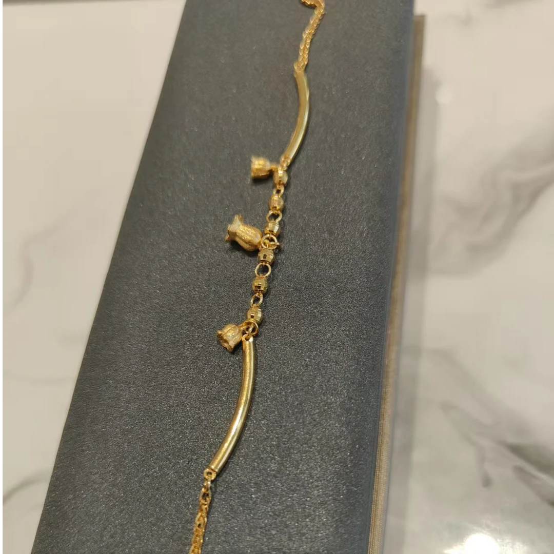 金大生足金999黄金铃兰花手链（16#）