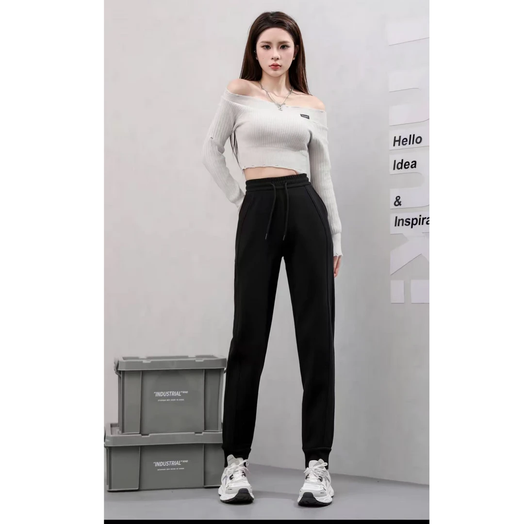 9272-（紫丫红）（腿粗必备）（黑色）纳米科技防风裤