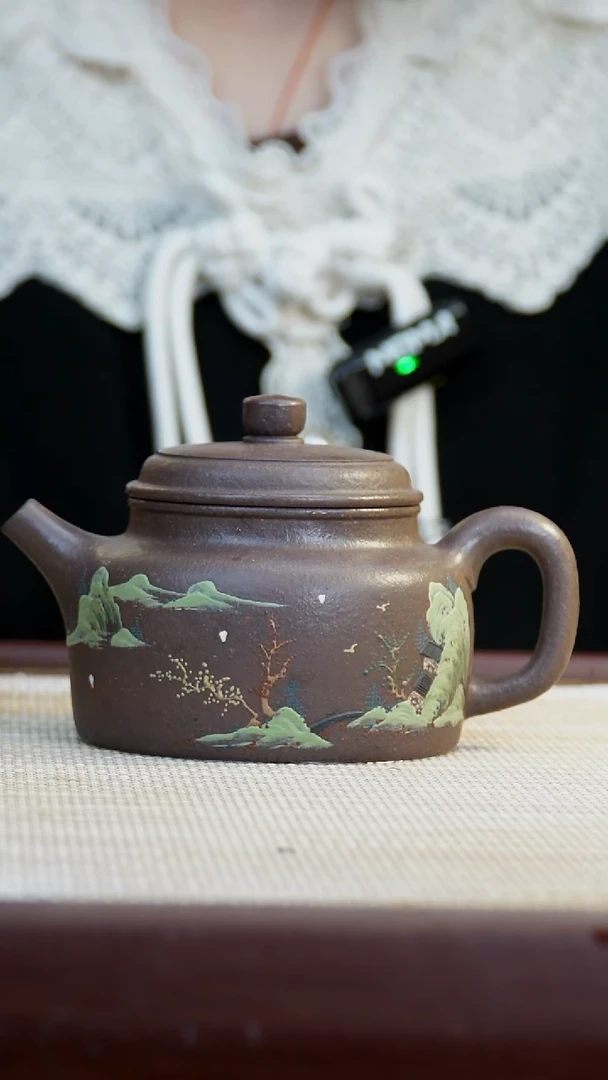 茶壶紫砂臭*子天青泥德钟泥绘200C