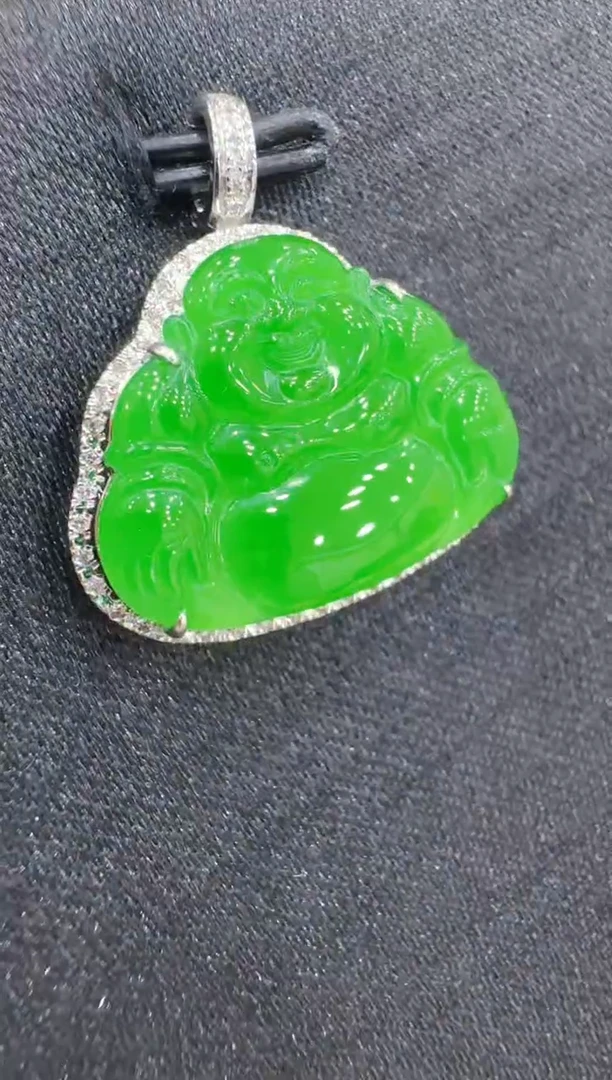 吊坠(不含链)18K金镶嵌翡翠多样性团购发一件
