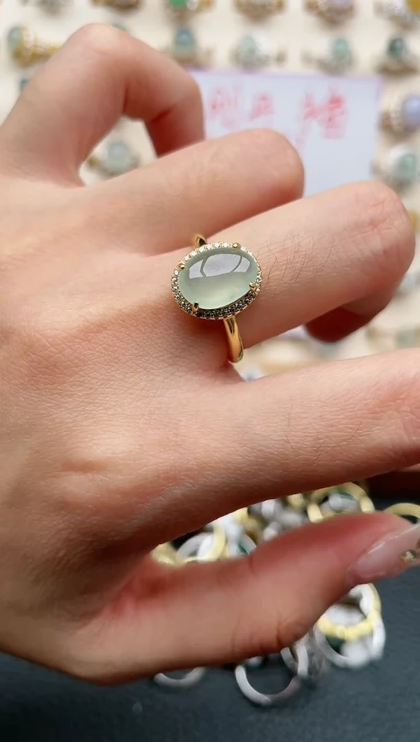 【闪购商品】翡翠戒指银S925镶嵌1111