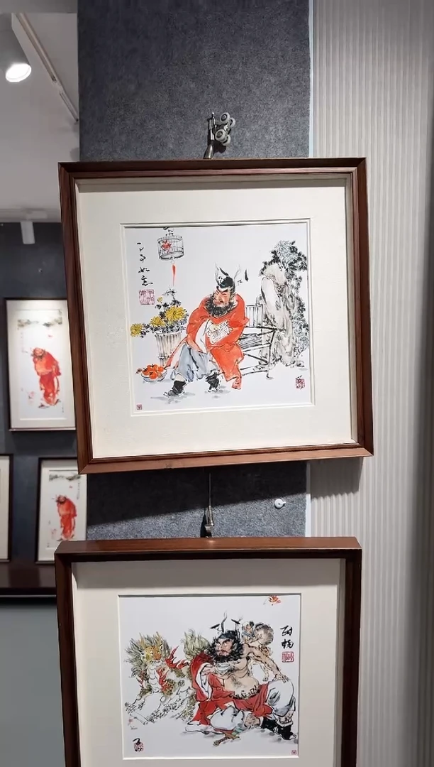 国画牛百川老师手绘48x48 事事如意