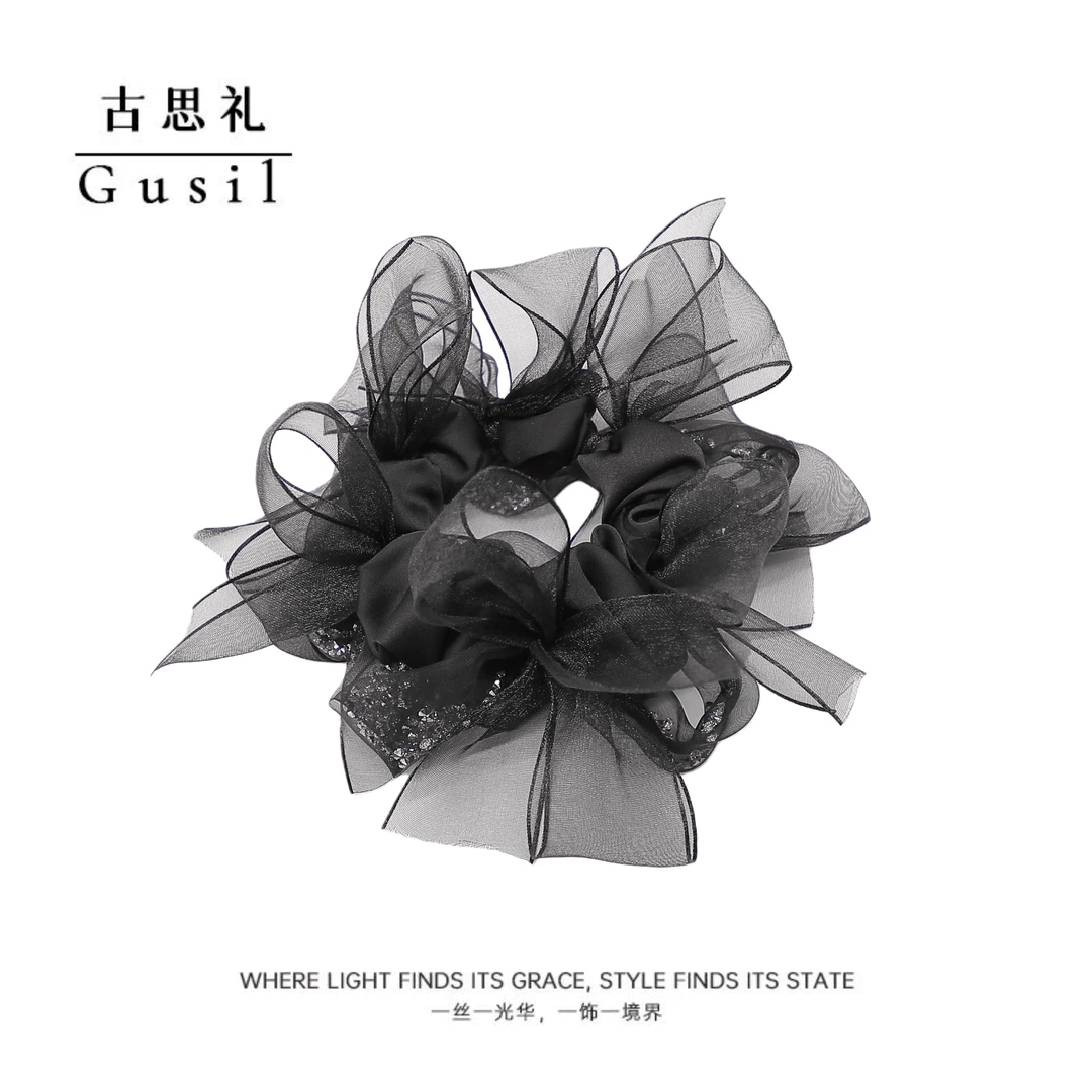 韩版新款流动星光蝴蝶结发圈GS9304