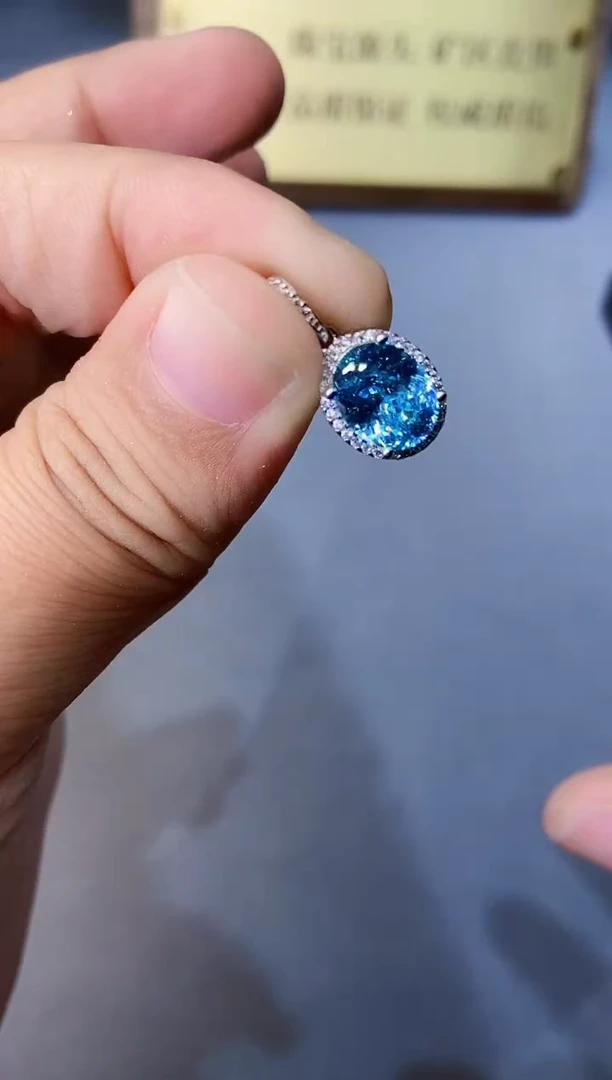 银S925镶嵌颈饰碧玺3545