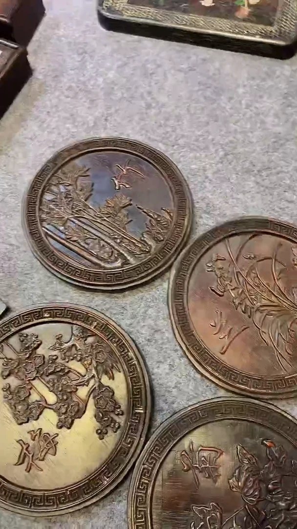 木紫檀雕刻板一物一拍