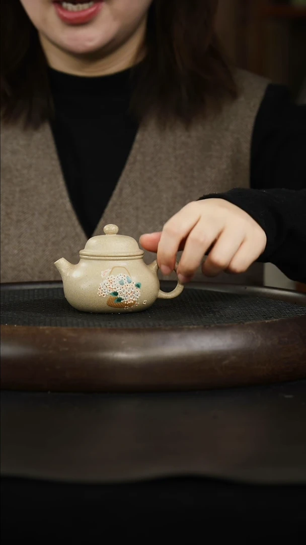 茶壶紫砂8 白玉段 容天