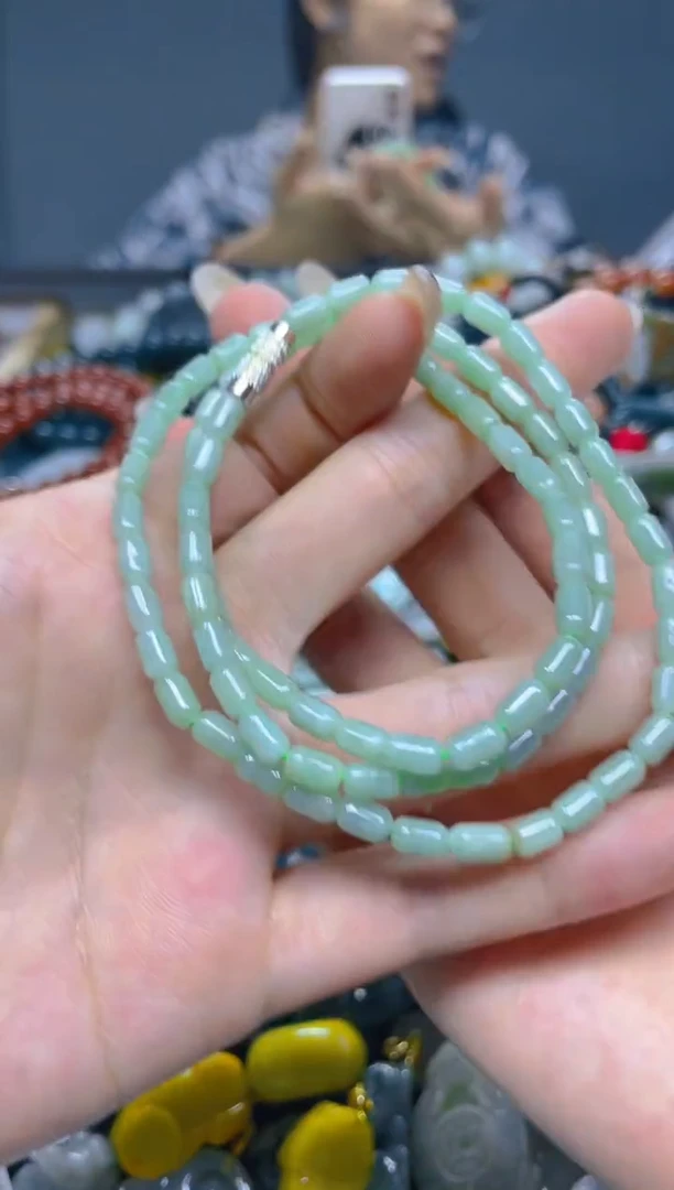 颈饰未镶嵌翡翠5MM/ U /翡翠A货，一件也是批发价