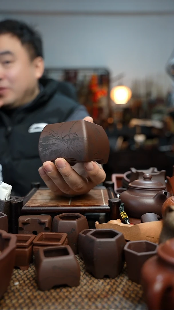 紫砂花盆空**兰長木軒精品紫砂