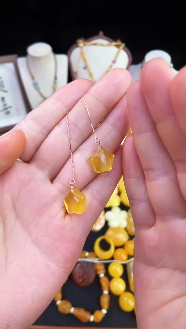 琥珀未镶嵌珠宝奇石柒月