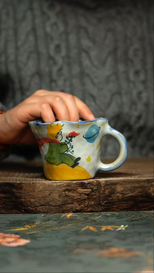 【闪购商品】杯 釉下彩手工手绘同款陶器