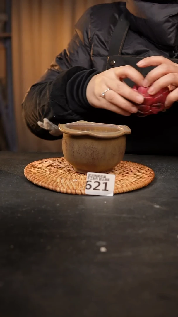 【闪购商品】瓷片621泥泥手工花盆口9高7