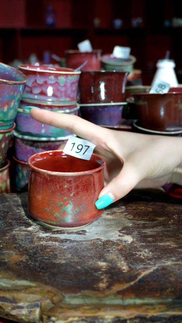 摆件精品窑变钧瓷茶器