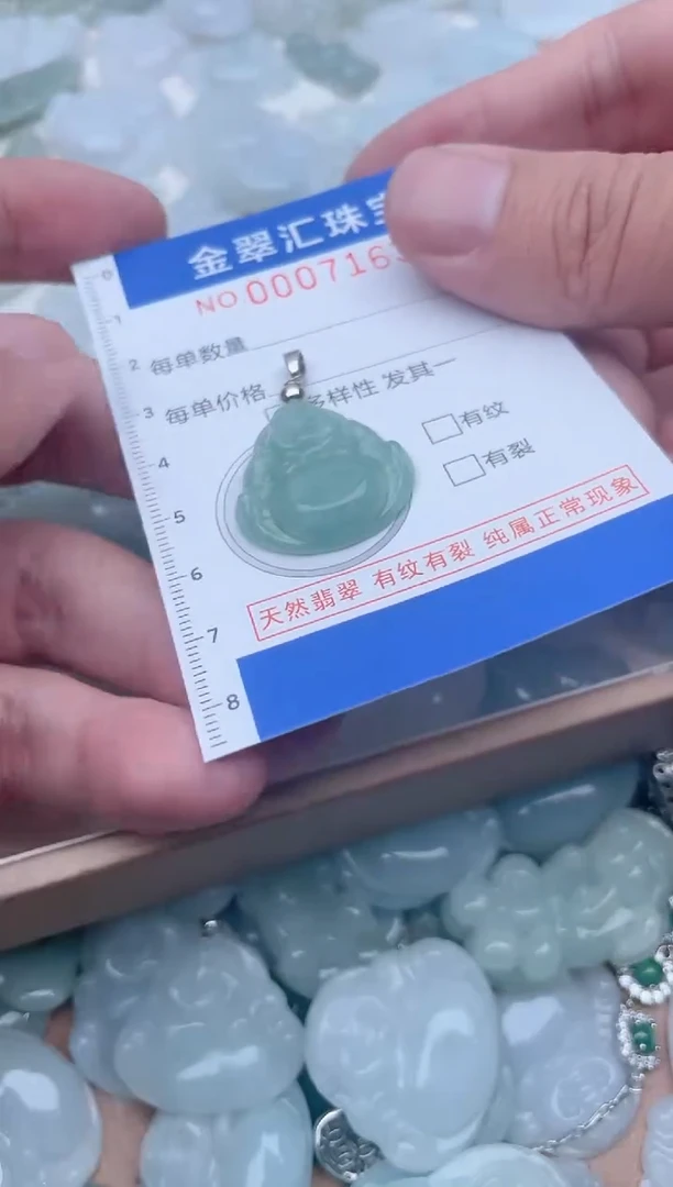 翡翠未镶嵌颈饰7163