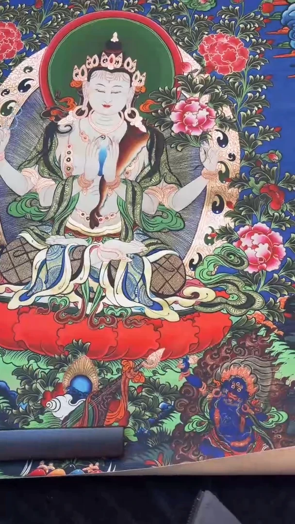 装裱画藏艺唐卡阁手绘作品TK16044