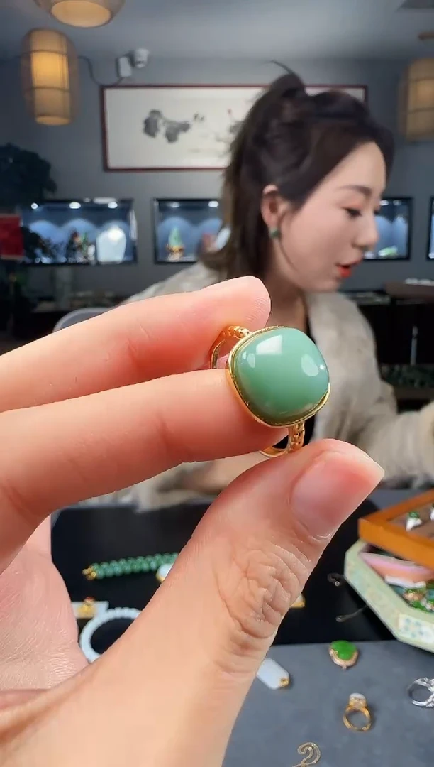 【闪购商品】和田玉戒指银S925镶嵌1