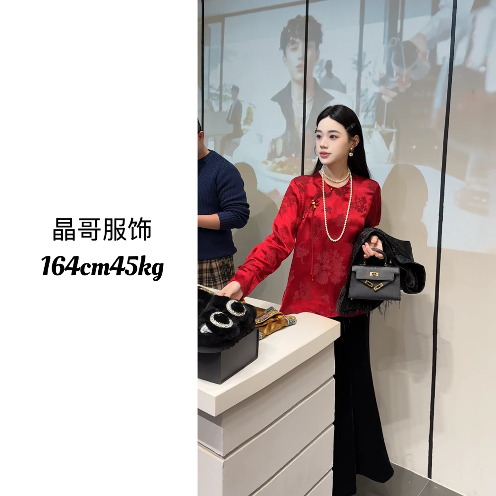 现货【长亭叙】新中式休闲百搭真丝国风上衣