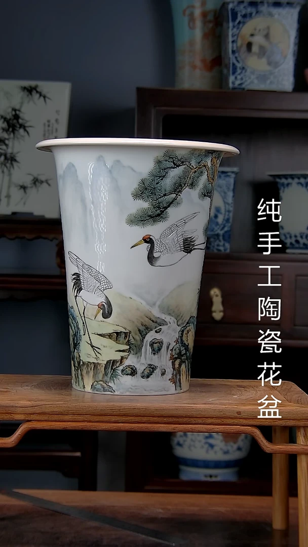 景德镇陶瓷手工花盆